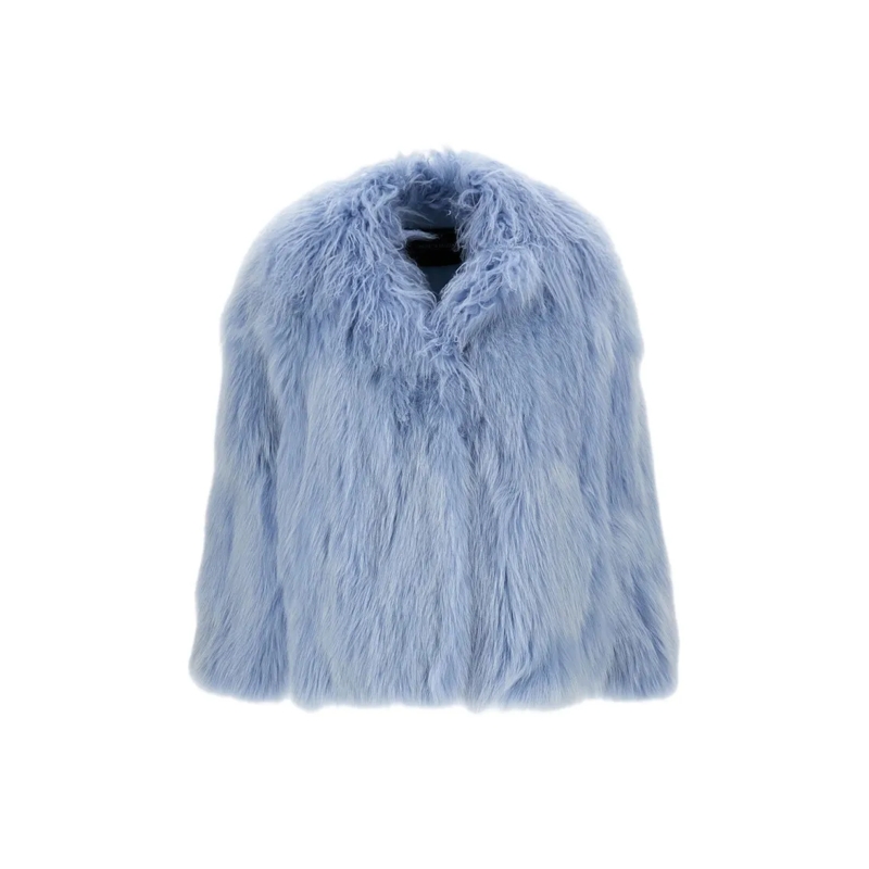 Simonetta Ravizza Jas in omgekeerd lam Ralph Fox Fur Jacket Blue