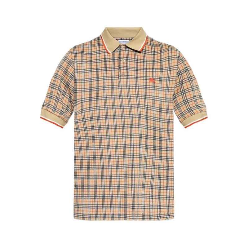 Burberry Polo shirt Classic Check Pattern Polo Shirt Neutrals