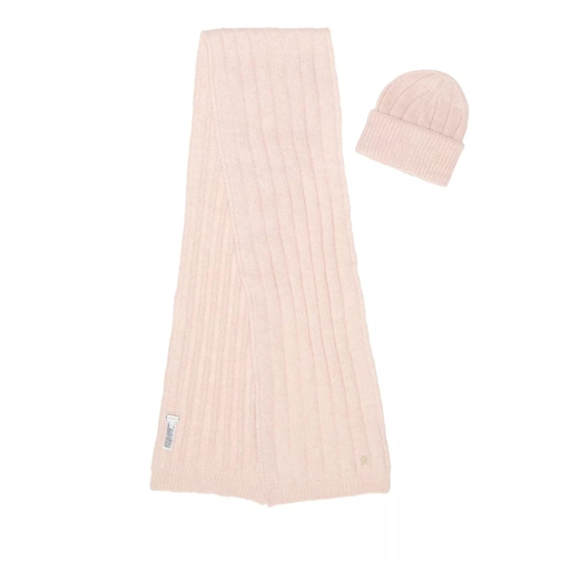 Tommy Hilfiger Gp Th Timeless Beanie + Scarf Sepia Pink Wollen Sjaal