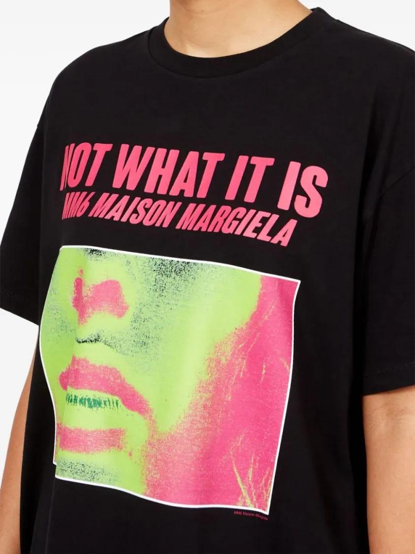 MM6 Maison Margiela - Printed T-Shirt - Größe L - schwarz