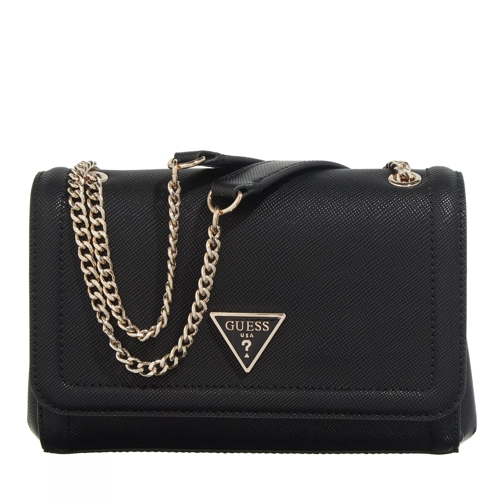 Guess Noelle Convertible Xbody Flap Black Crossbody Bag