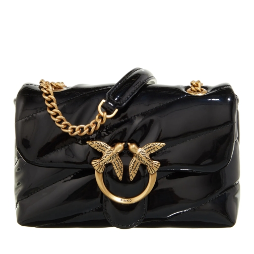 Pinko Love Puff Baby Cl Nero-Antique Gold Cross body-väskor