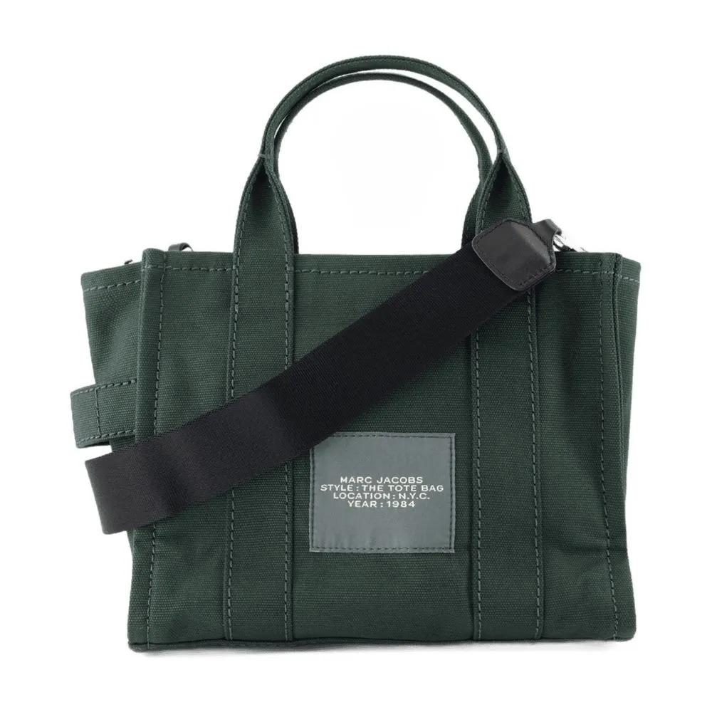 Marc Jacobs Shoppers & Totes The Small Tote Cotton Green in groen