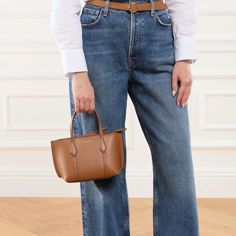 Tory Burch Tote Perry Mini Tote Autumn Brown(Image 3)