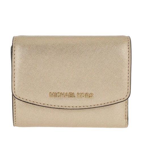 MICHAEL Michael Kors Money Pieces SM Trifold Wallet Pale Gold Vikbar plånbok