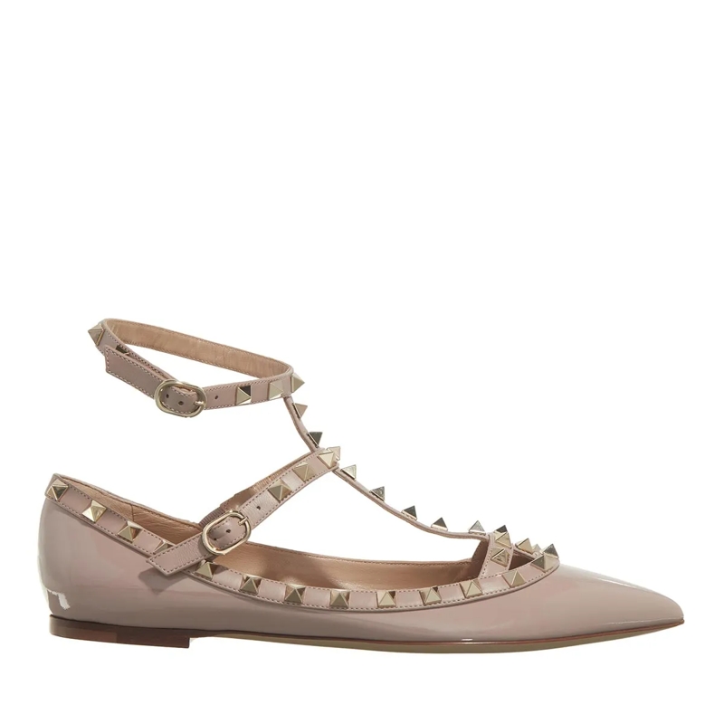 Valentino Garavani Ballerinas Ballerina Rockstud Poudre
