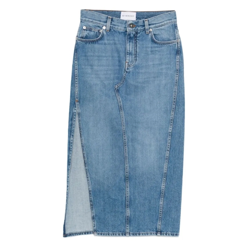Givenchy Jupe en jean Medium Blue Denim Midi Skirt Blue