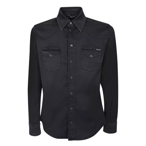 Dolce&Gabbana Black Denim Shirt Black 