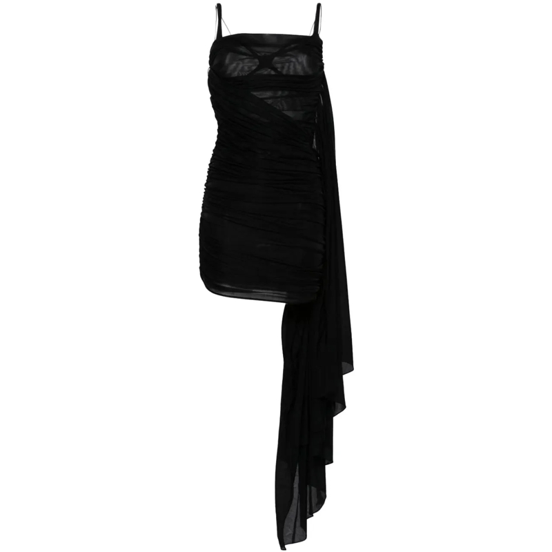 Mugler Robe midi Dresses Black schwarz