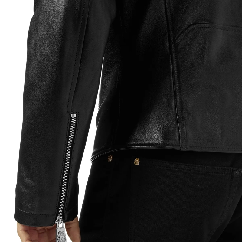 BILLIONAIRE Lederjacke Leder-Moto-Jacke schwarz(Image 5)