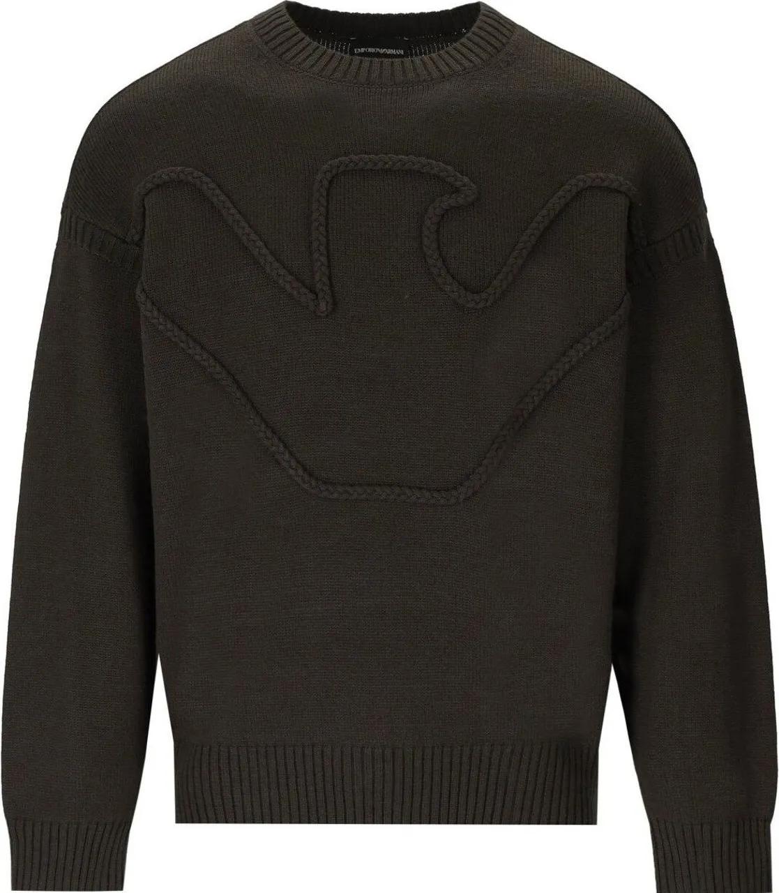 Thumbnail - Emporio Armani - Eagle Military Green Crewneck Jumper Green - Größe S - grün