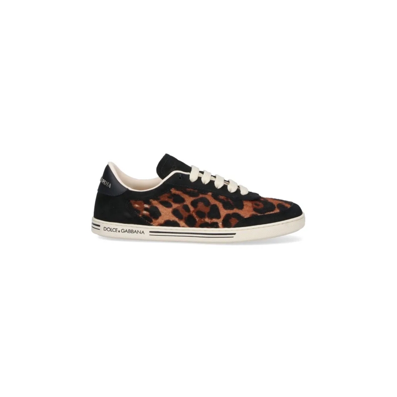 Dolce&Gabbana Low-Top-Sneaker "Saint Tropez" Sneakers – Brown Leopard Print Brown