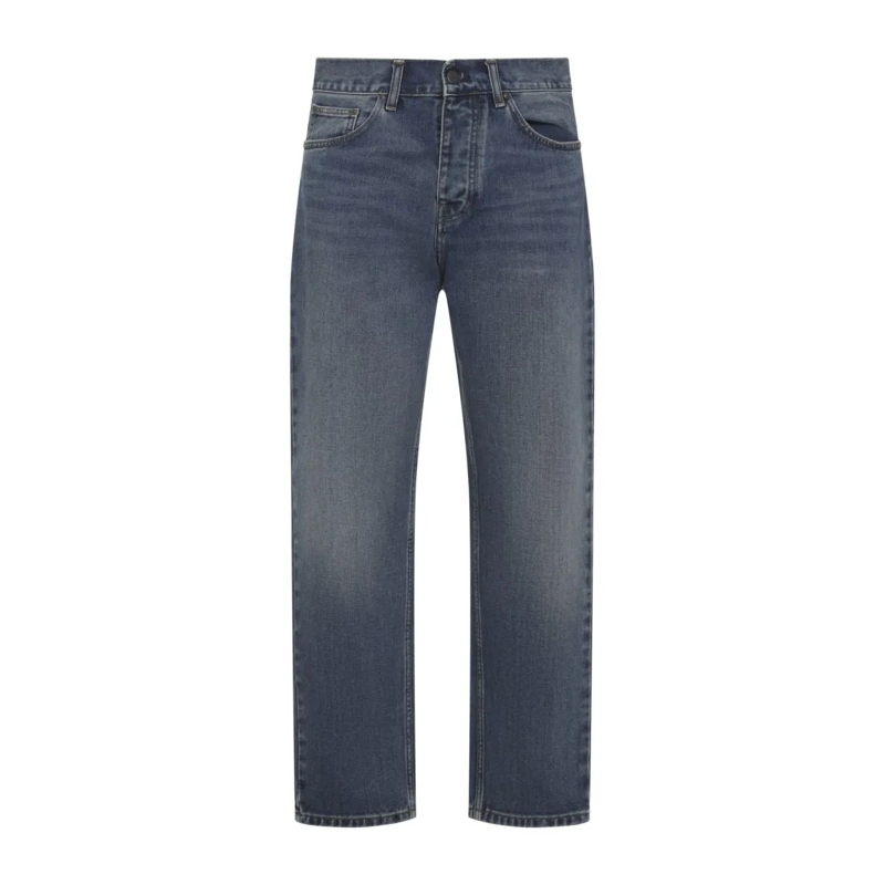 Carhartt Wip Jeans Mid-Rise Organic Cotton Trousers Blue