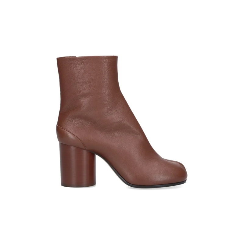 Maison Margiela Bottes Split-Toe Brown Leather Ankle Boots Brown