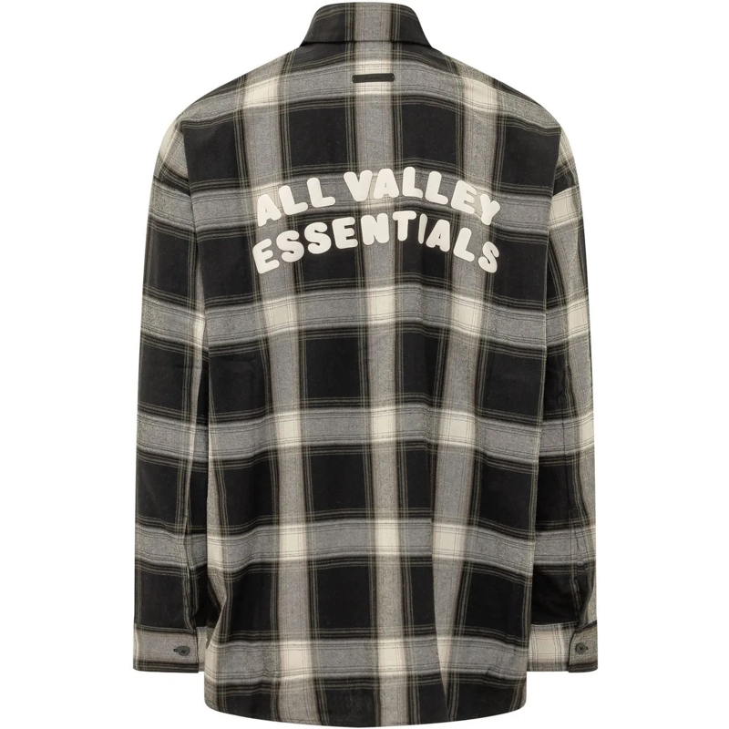 FEAR OF GOD Legeres Oberteil Camicia a Quadri con Bottoni schwarz(Image 2)