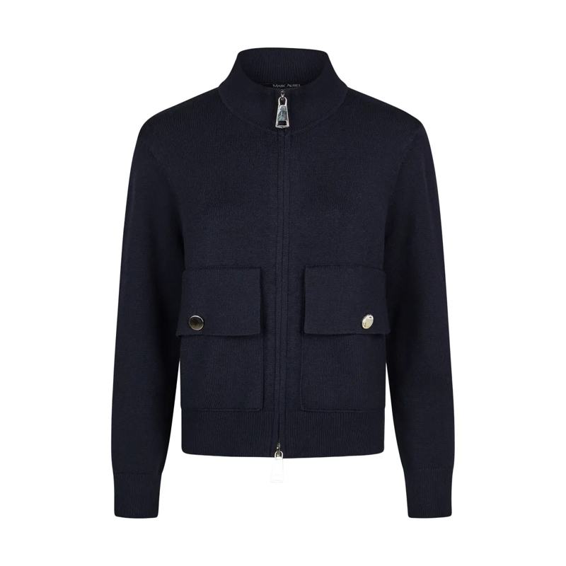 Marc Aurel Daunenjacke Strickjacke blau