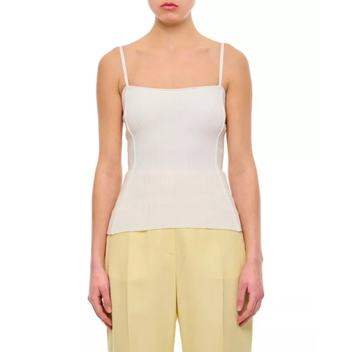 Jacquemus Ribbed Knit Top White 