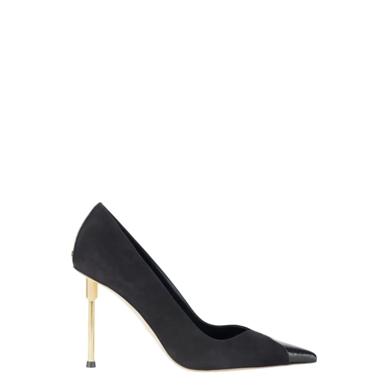 Elisabetta Franchi Pumps Leather Pump With Sculptured Heel Black