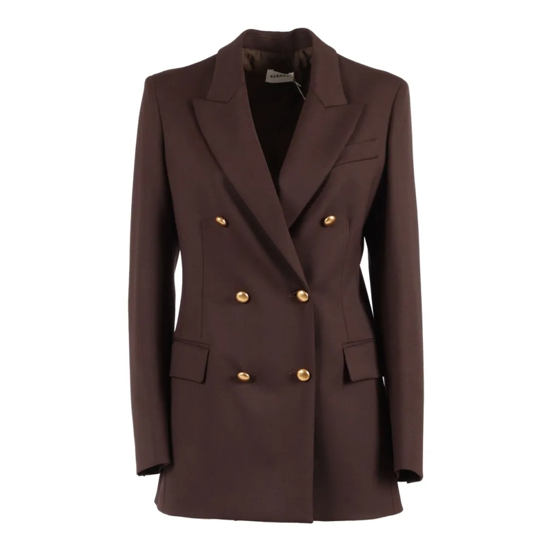 P.A.R.O.S.H. Blazer Tailored Virgin Wool Blend Jacket Black