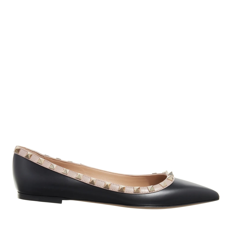 Valentino Garavani Ballerinas Rockstud Ballerina Nero