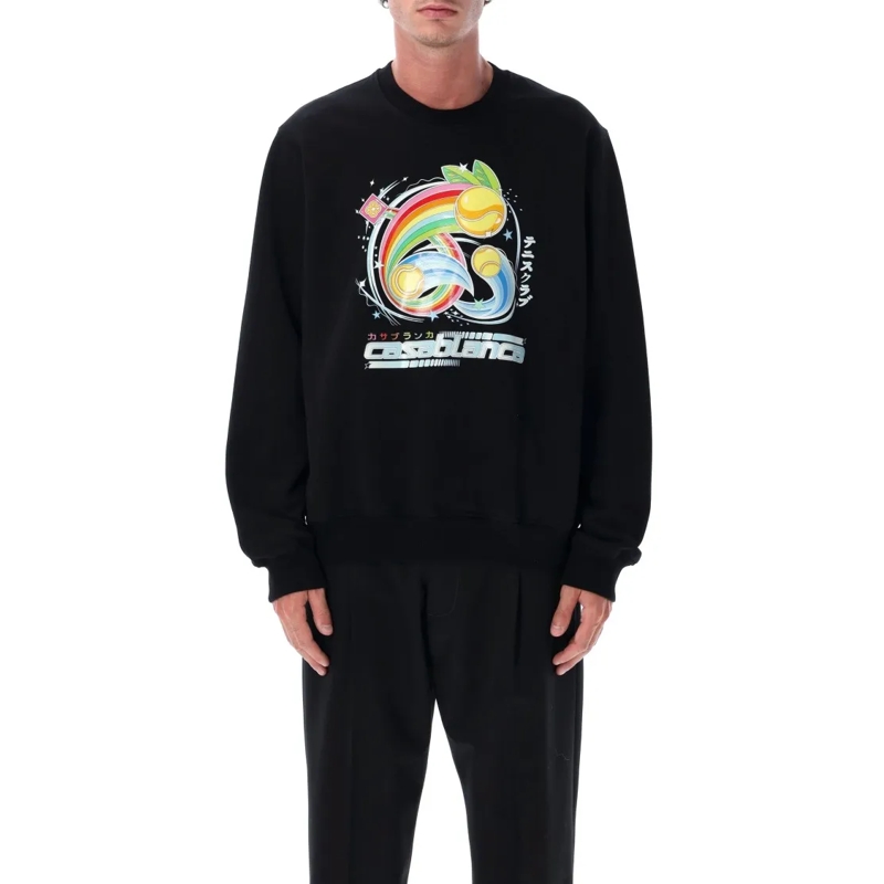 Casablanca  Manga Tennis Ball Sweatshirt Black