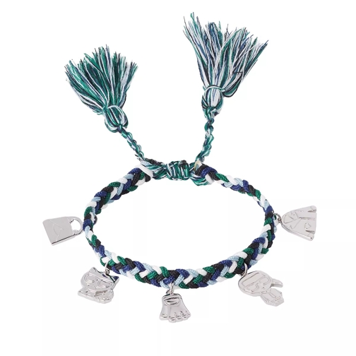Karl Lagerfeld K/Woven Charms Bracelet Blue Braccialetti