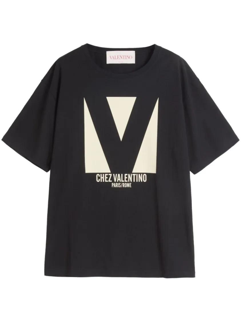 Thumbnail - Valentino Garavani - Chez T-Shirt - Größe XS - schwarz