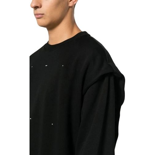 HELIOT EMIL Pullover outline logo crewneck black schwarz