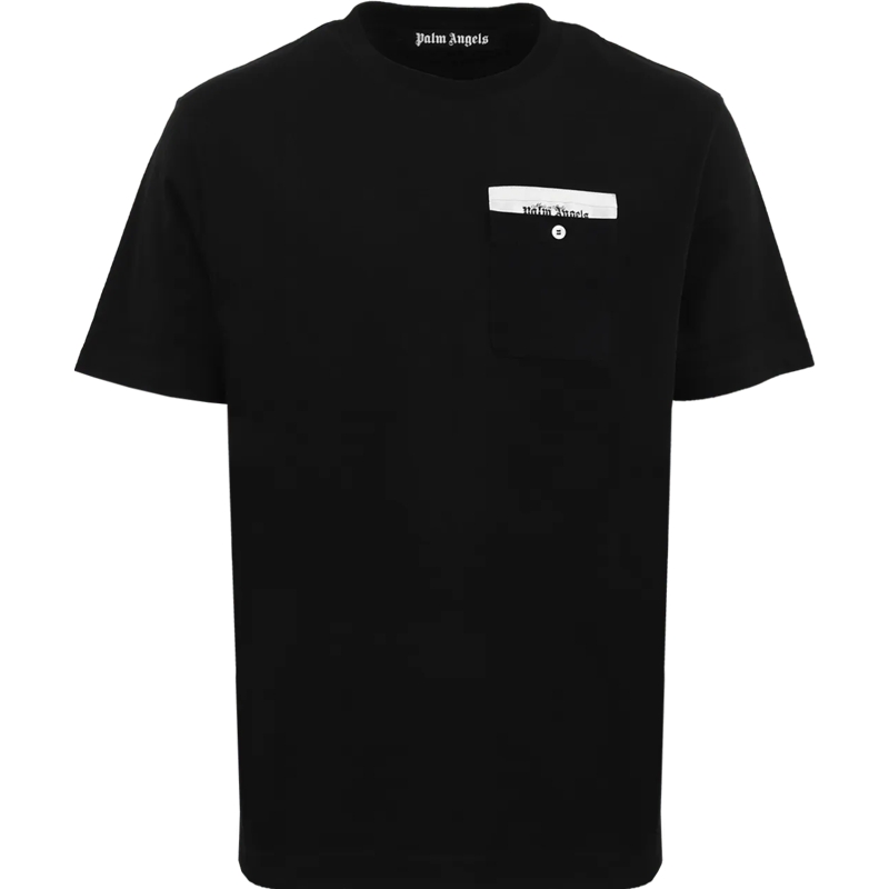 Palm Angels T-shirt T-shirt girocollo sartoriale nera schwarz