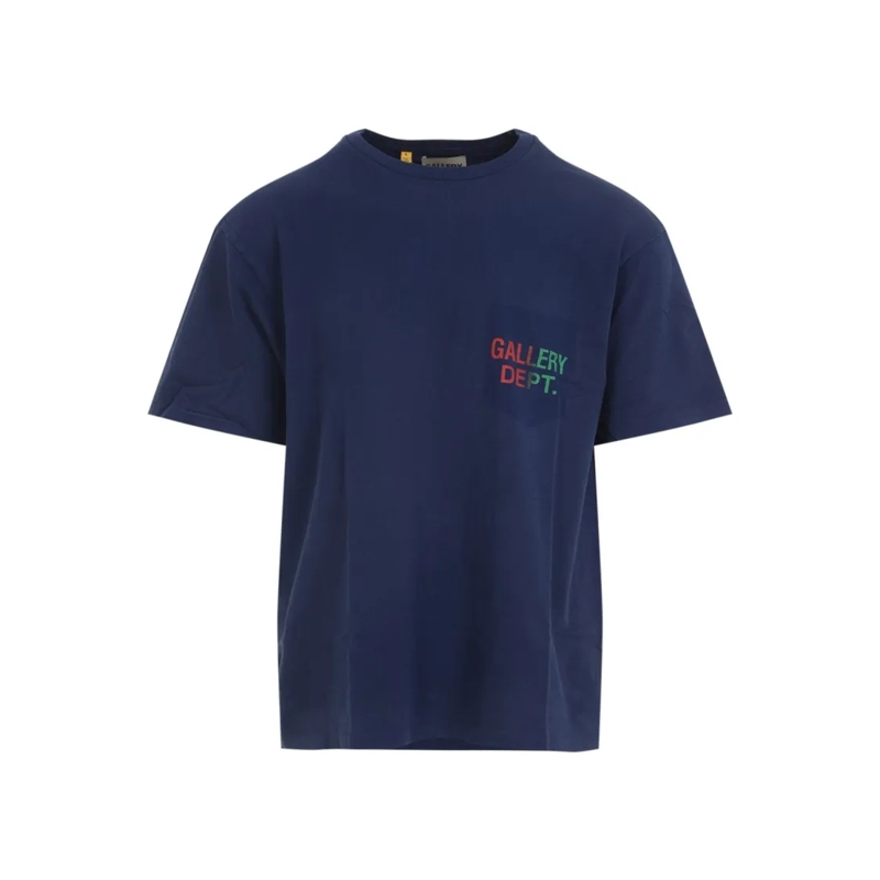 Gallery Dept. T-Shirt Contemporary Navy Blue Cotton T-Shirt Black
