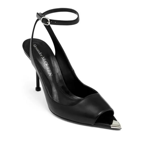 Alexander McQueen Black Punk Sandals Black Sandale