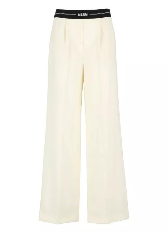 MSGM - Wool Pants - Größe 40 - weiß