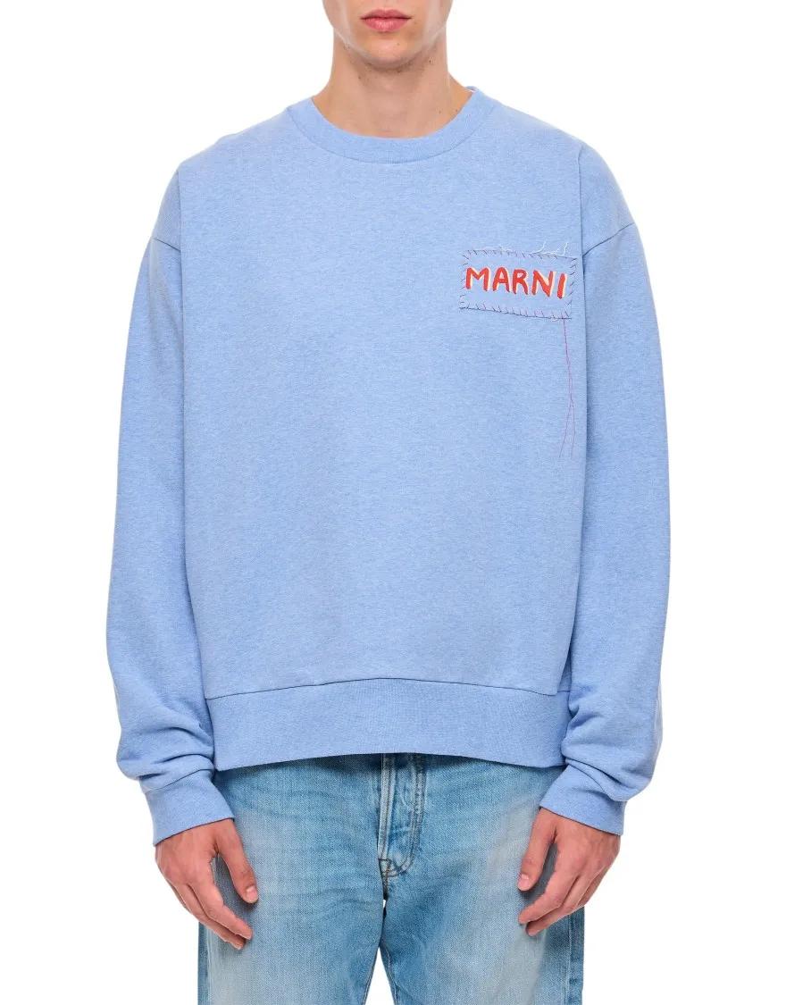 Marni - Cotton Sweatshirt - Größe 48 - blau