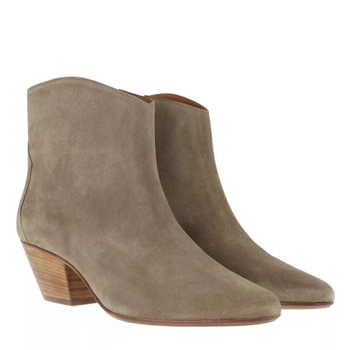 Isabel Marant Dacken Classic Boots Velvet Taupe Ankle Boot