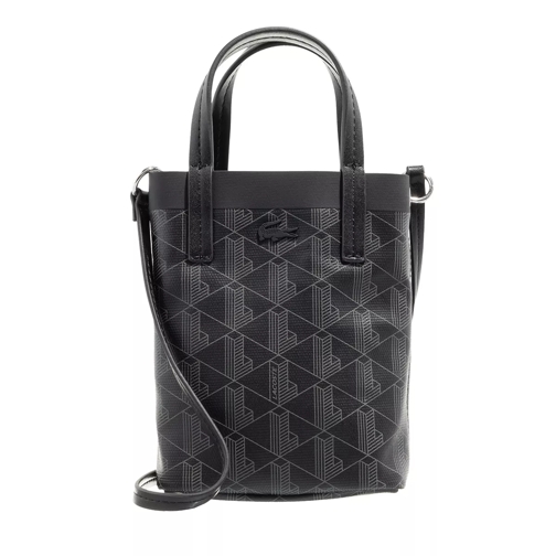 Lacoste Xs Shopping Bag Monogram Noir Gris Sac à bandoulière