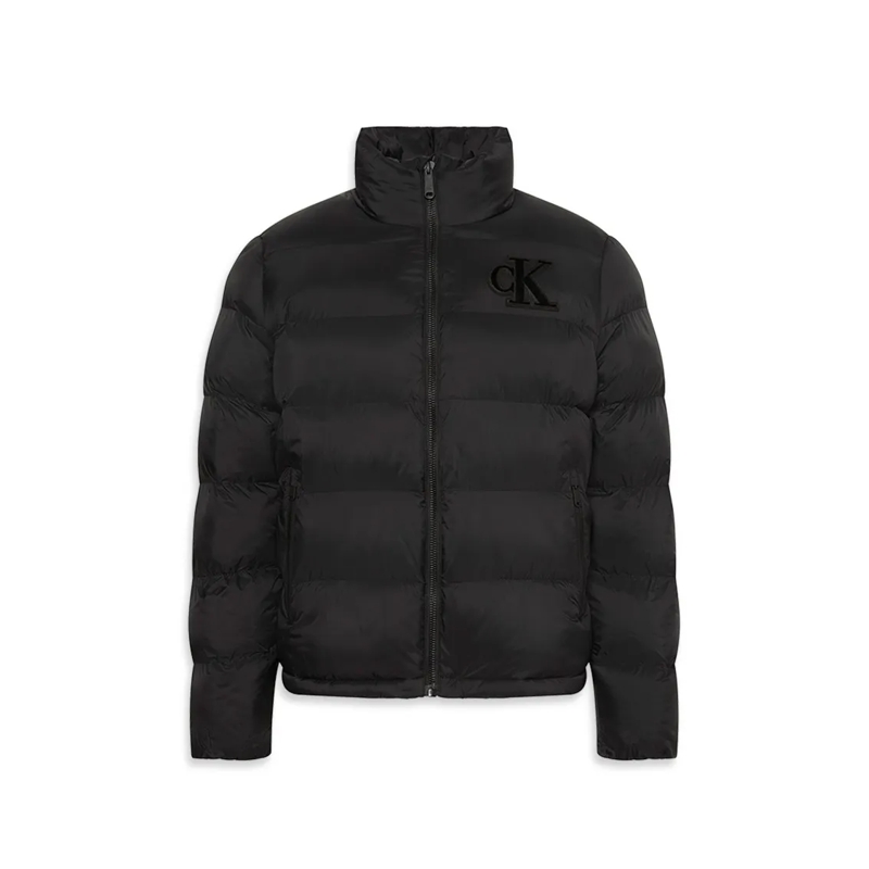 Calvin Klein Doudoune Padded Waterproof Coat With Monogram Detail Black