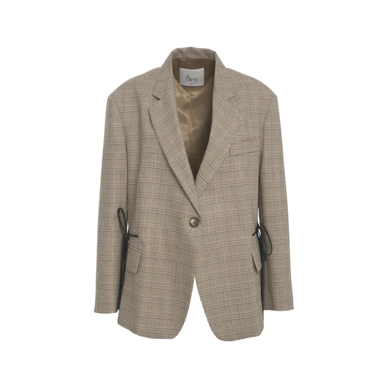 8Pm Blazer Glencheck 'Rosea' Blazer Grey