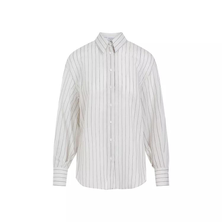 Brunello Cucinelli - White Rock Salt Cotton Shirt - Größe M - white