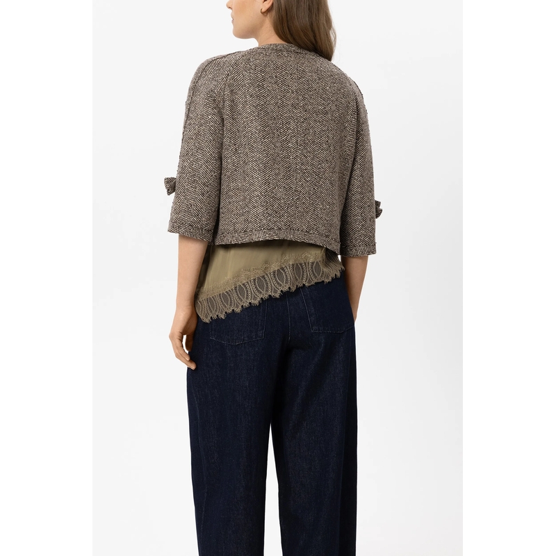 Luisa Cerano jas Fischgrat-Jacke butter yellow(Image 4)