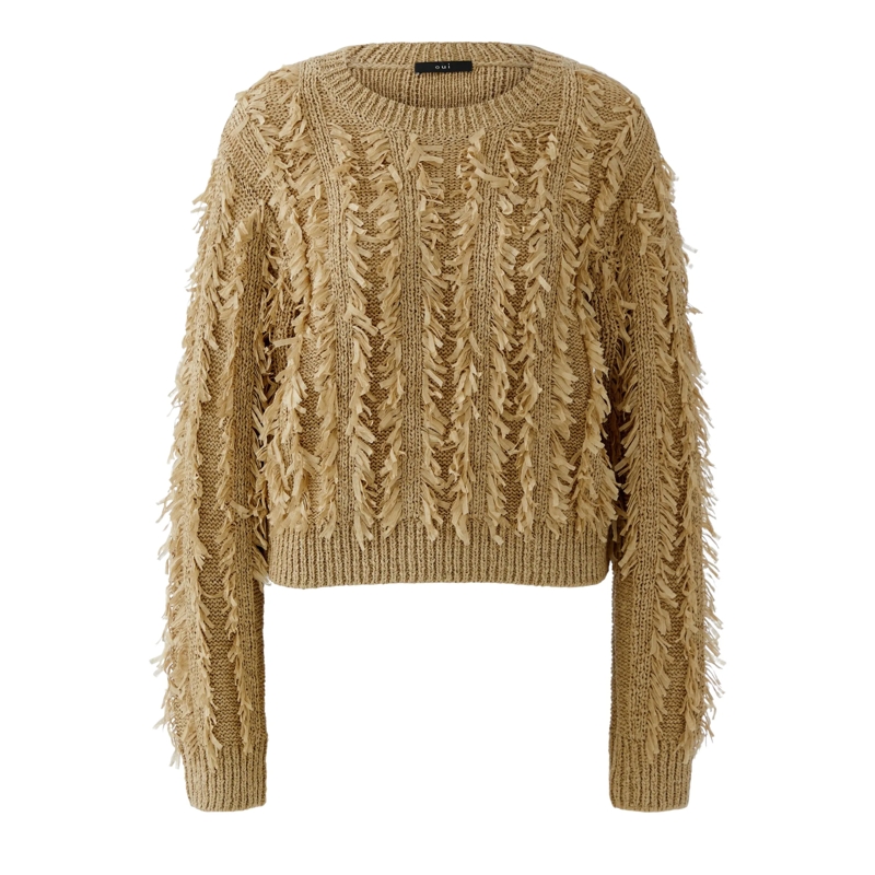 Oui Pullover Pullover braun