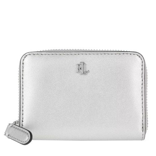 Lauren Ralph Lauren Zip Wallet Bright Silver Lauren Navy Portemonnaie mit Zip-Around-Reißverschluss