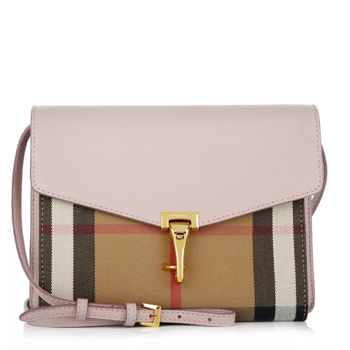 Burberry Macken Crossbody House Check Derby Leather Pale Orchid Borsetta a tracolla