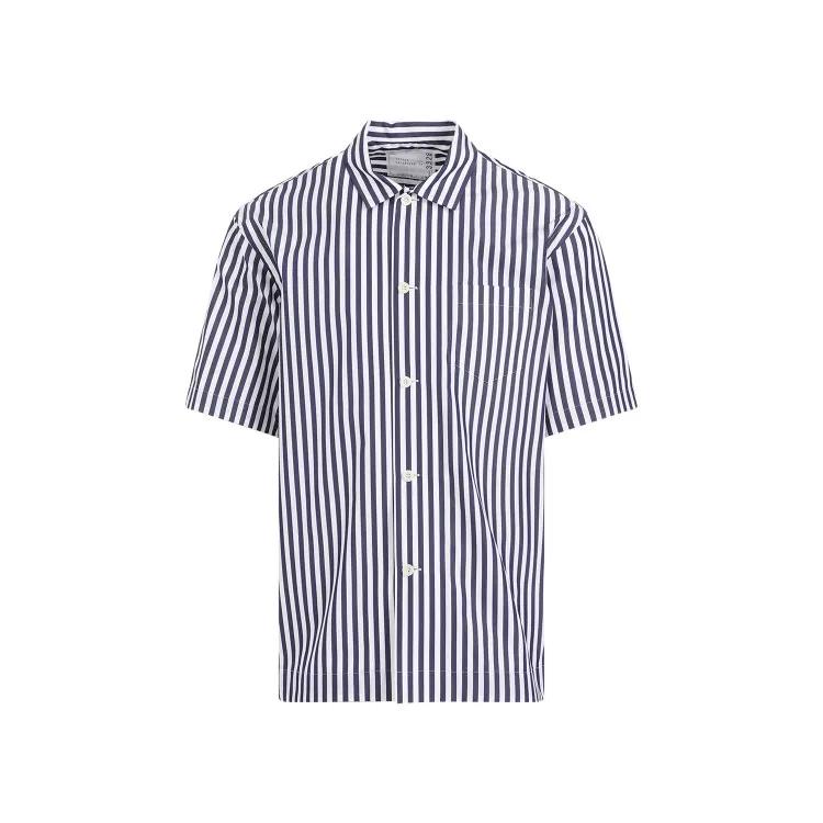 Sacai - Navy-Blue Stripe Shirt - Größe 3 - blue