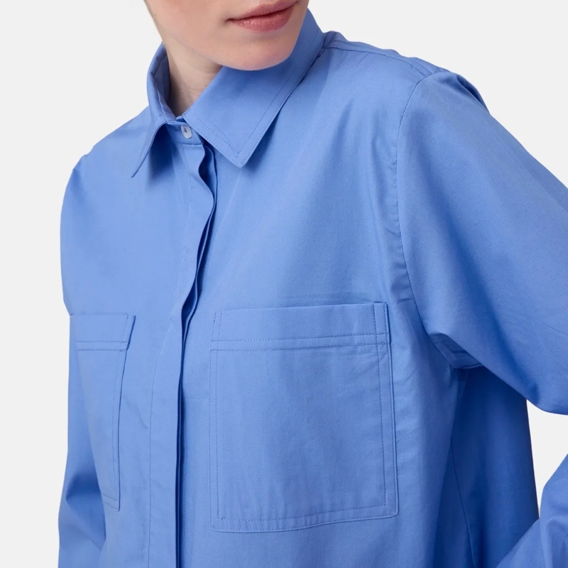 Helene Galwas Bluse Oversize Blusenhemd LUKA mittel-blau(Image 4)