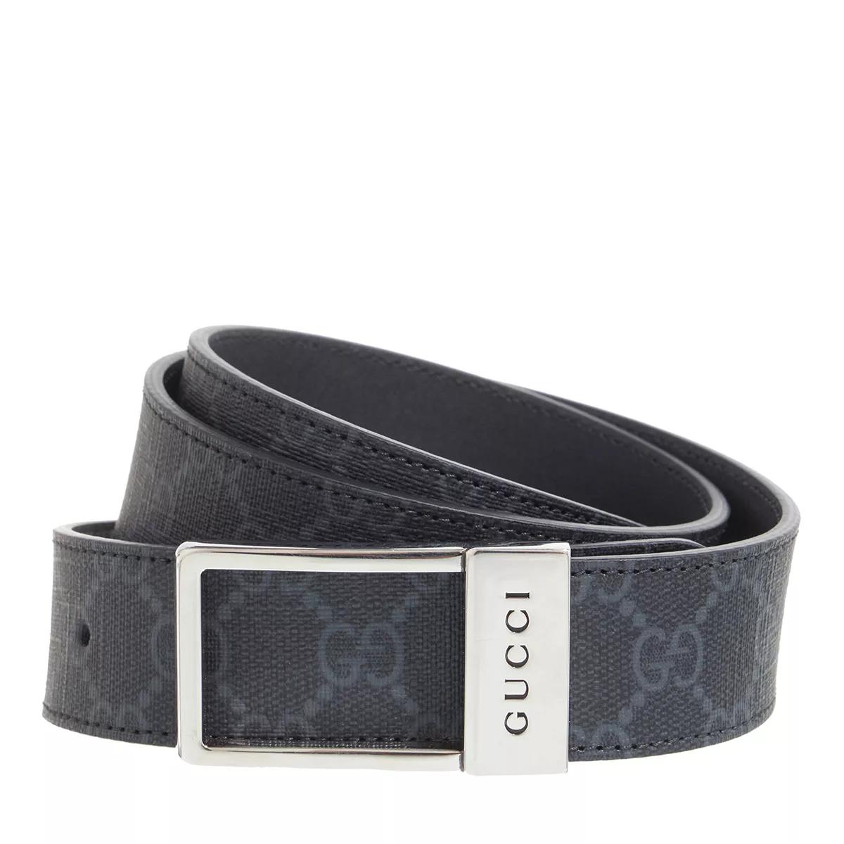GG belt with rectangular buckle in blue and black Supreme