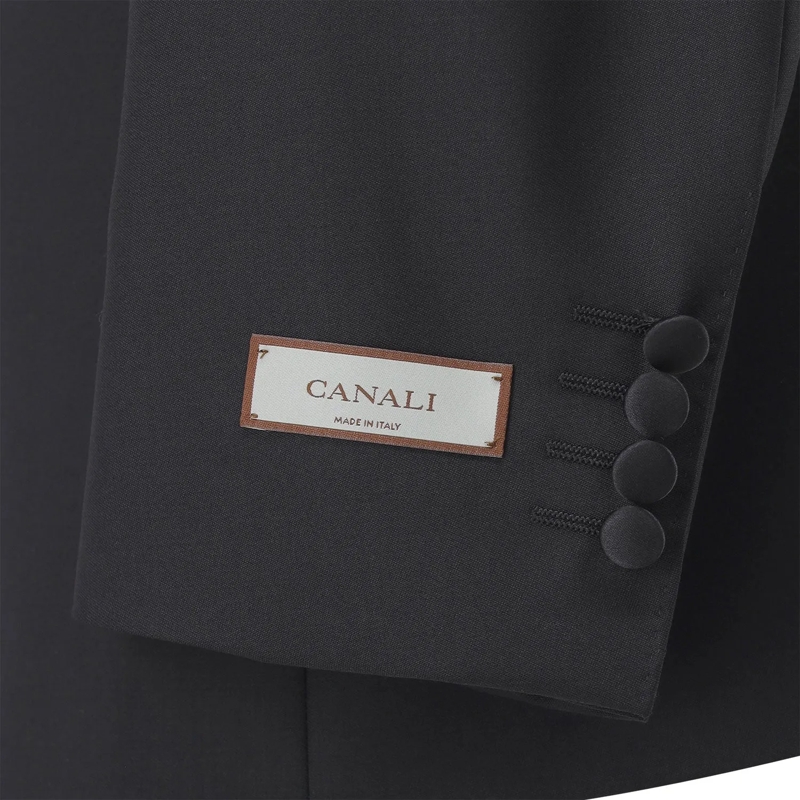 Canali Hosenanzug Smoking aus Wolle schwarz(Image 6)