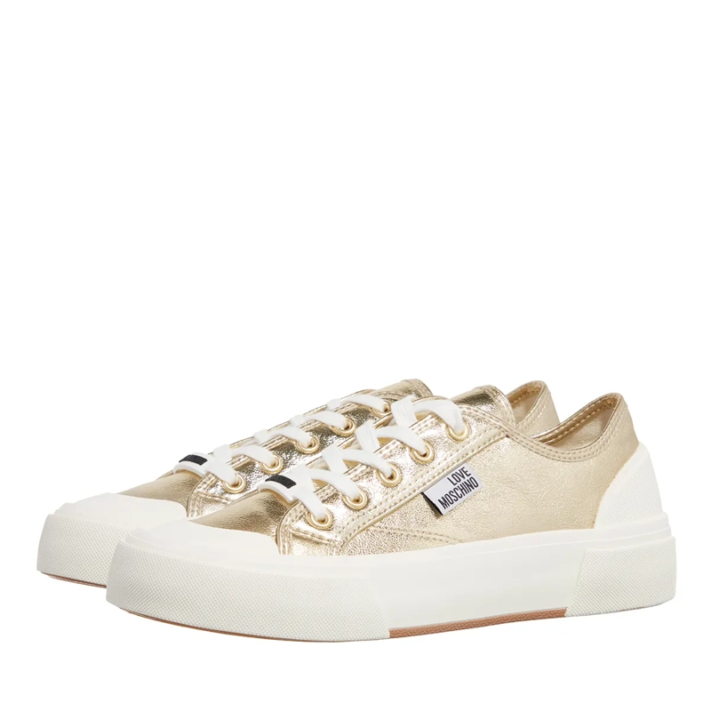 Love Moschino Low-Top-Sneaker New Pop Love Sneakers Donna Platino