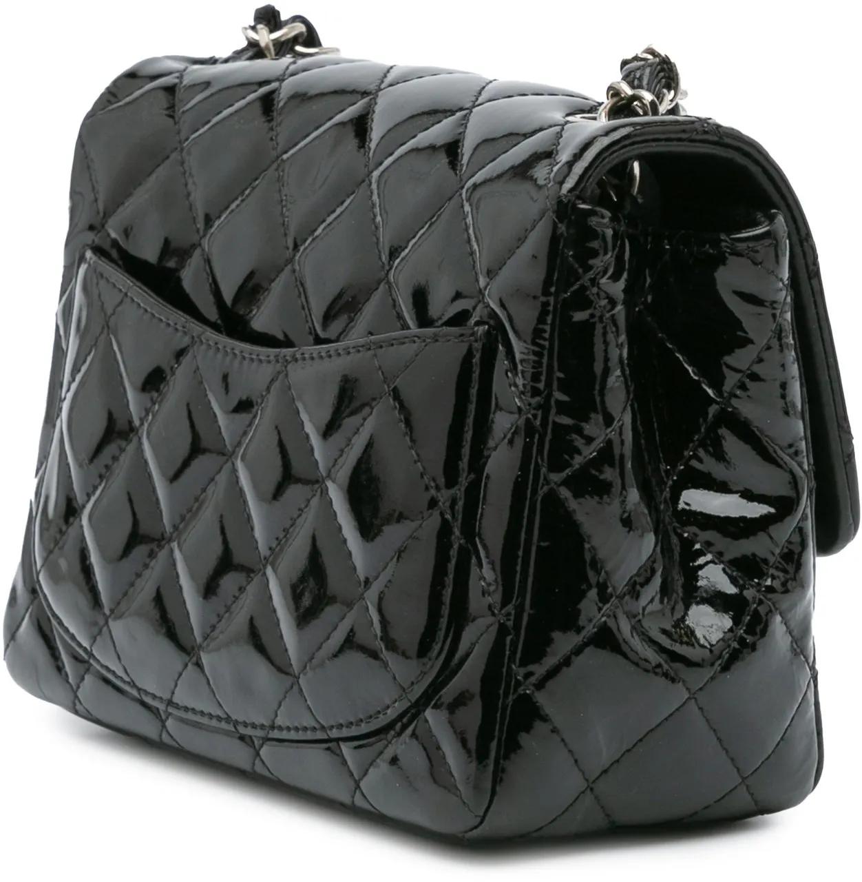 Thumbnail - Chanel Hobo Bags - Mini Square Classic Patent Single Flap - Gr. unisize - in Schwarz - für Damen