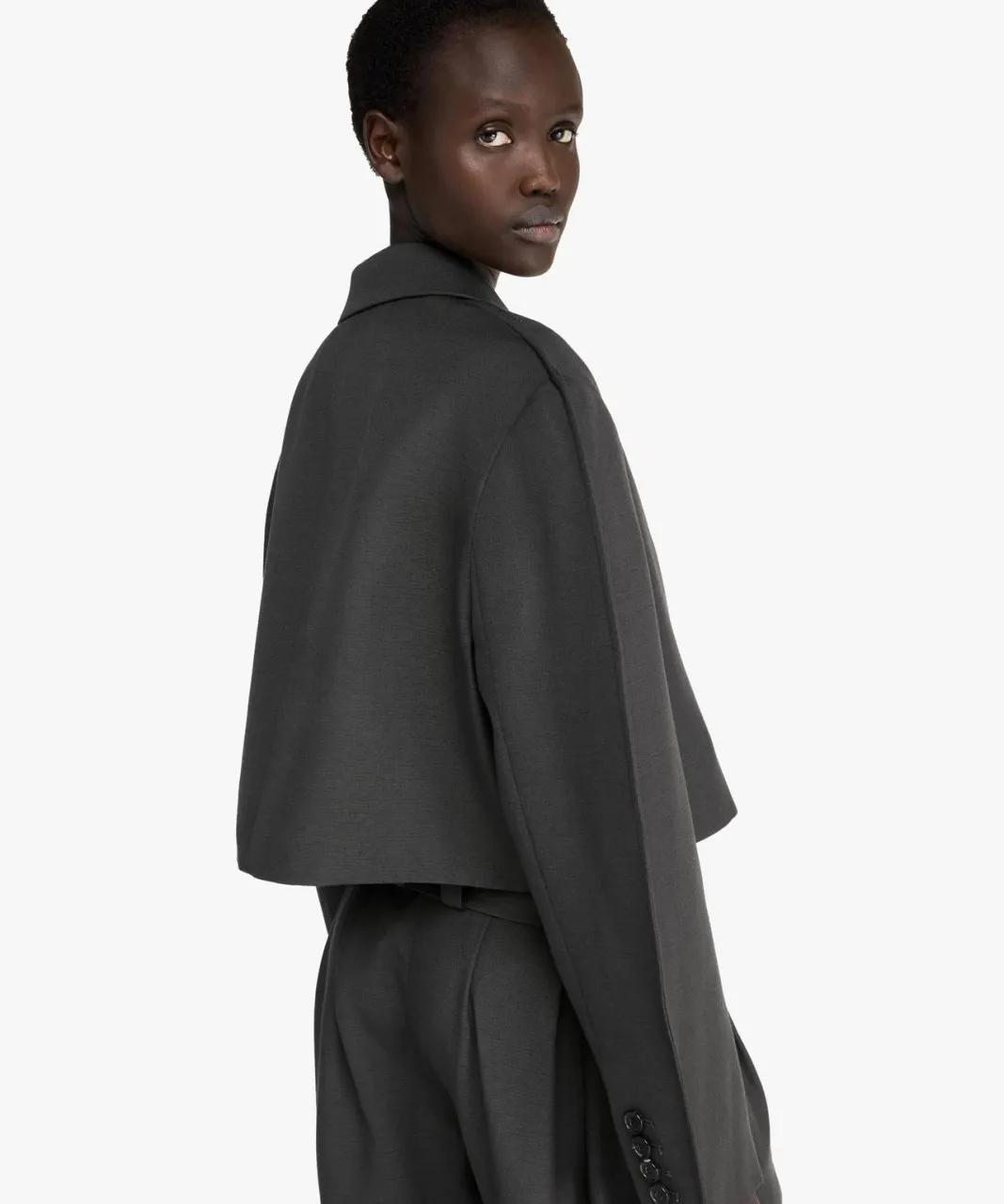Thumbnail - J.W.Anderson - JW ANDERSON Dunkelbrauner, cropped Blazer - Größe M - multi