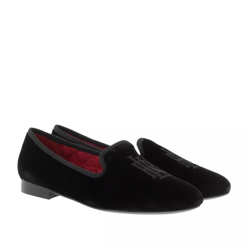 Lauren Ralph Lauren Velvet Coleena Flats Dress Black Loafer
